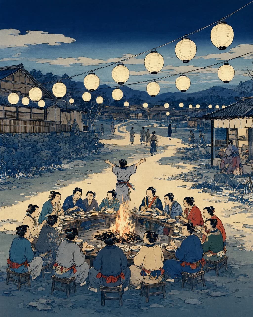 Illustration for The Hearthkeeper (ESFJ): Gathers people in, makes them welcome and keeps the fire lit.